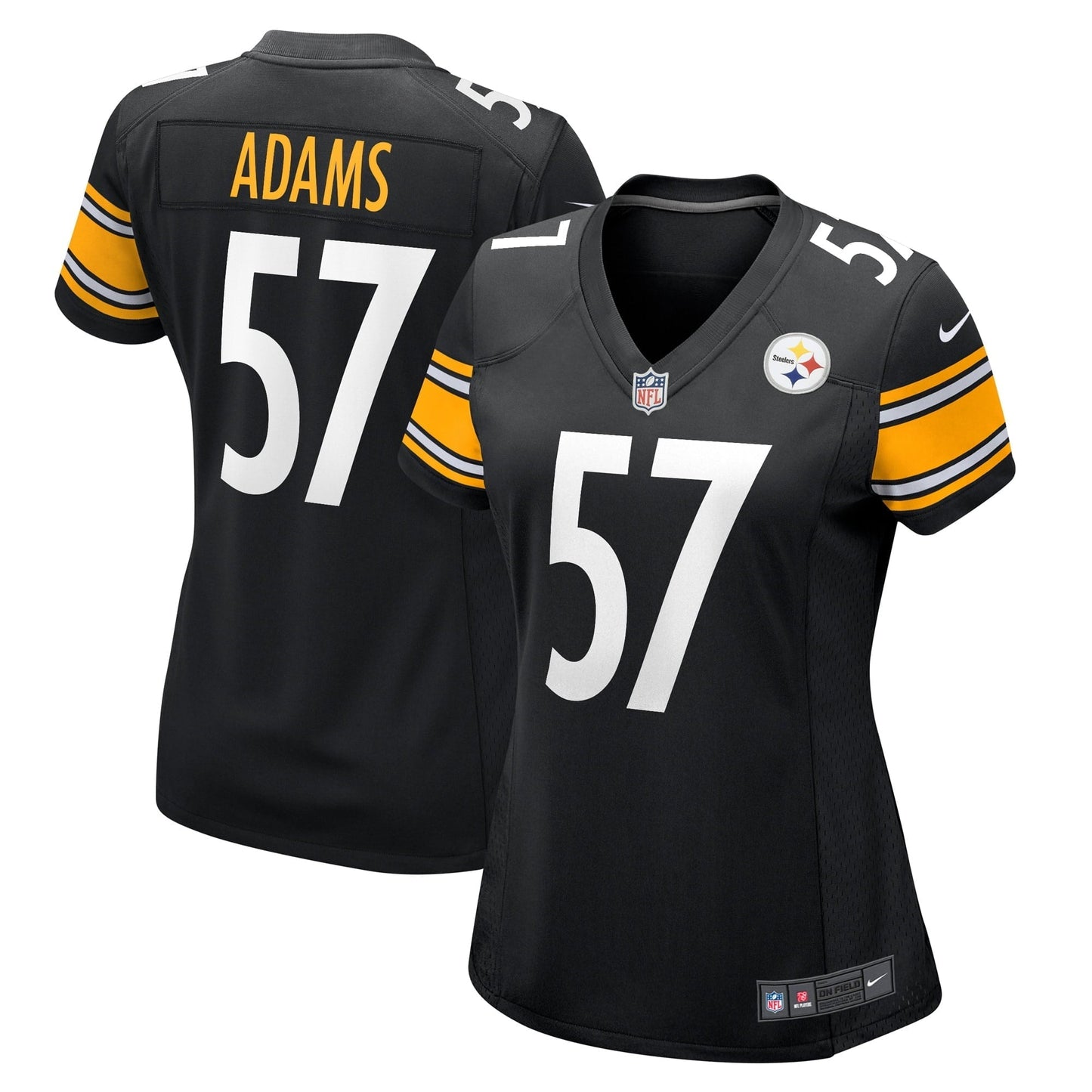 Women's Nike Montravius Adams Black Pittsburgh Steelers Game Player Jersey