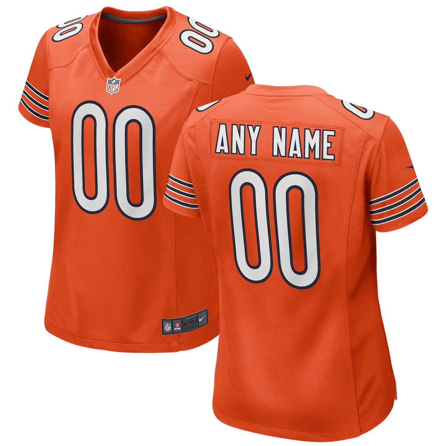 Chicago Bears Nike Women's Alternate Custom Game Jersey - Orange