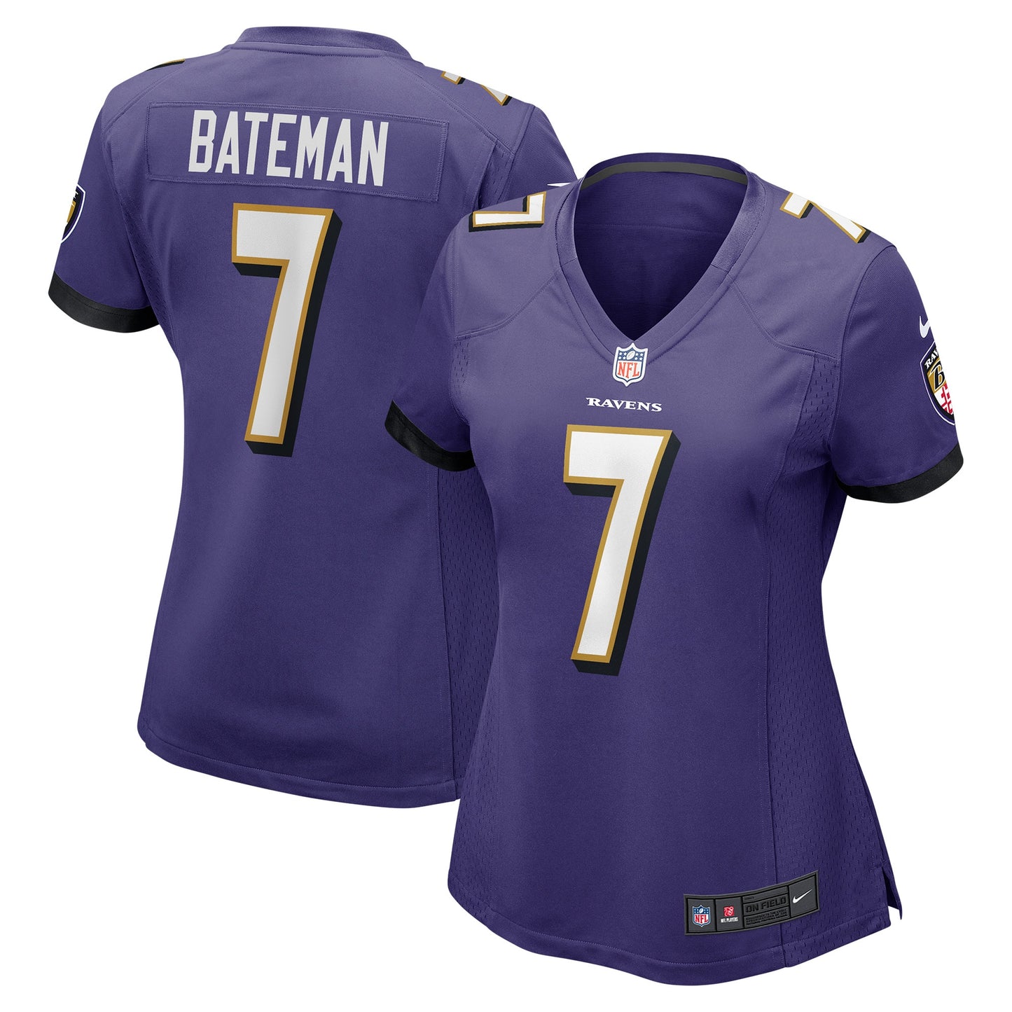 Rashod Bateman Baltimore Ravens Nike Women's Game Jersey - Purple