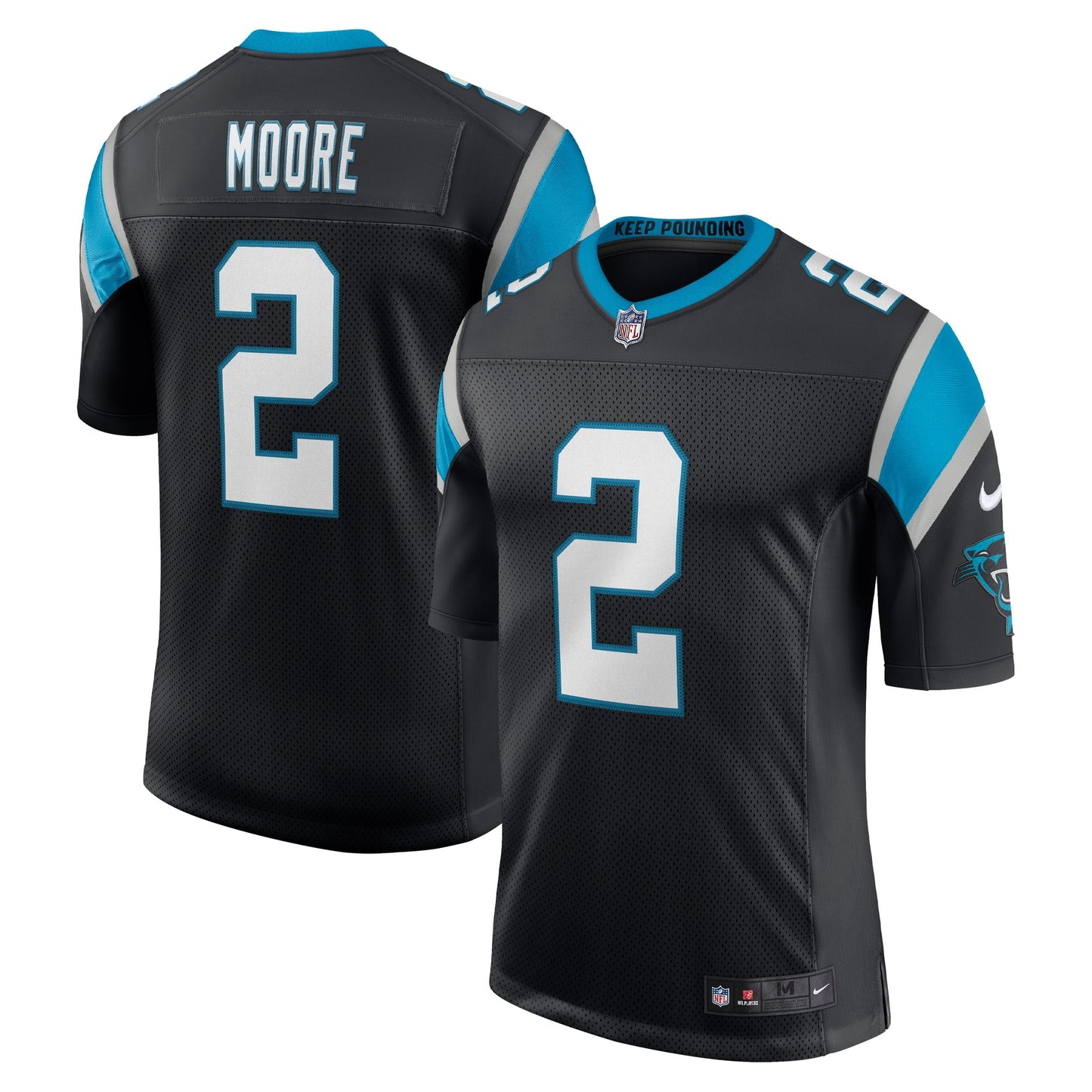 D.J. Moore Carolina Panthers Nike Vapor Limited Jersey - Black