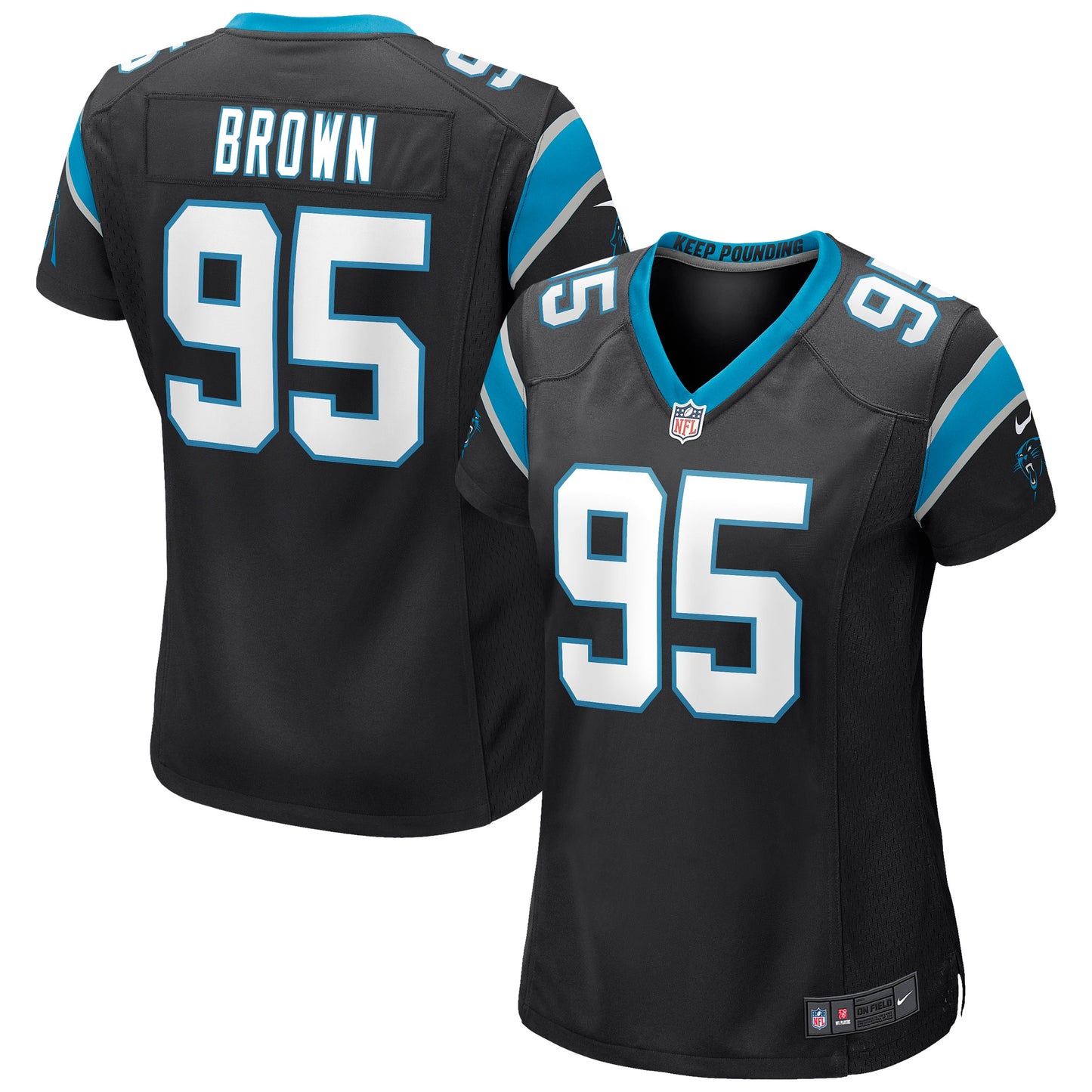 Derrick Brown Carolina Panthers Nike Women's Game Jersey - Black
