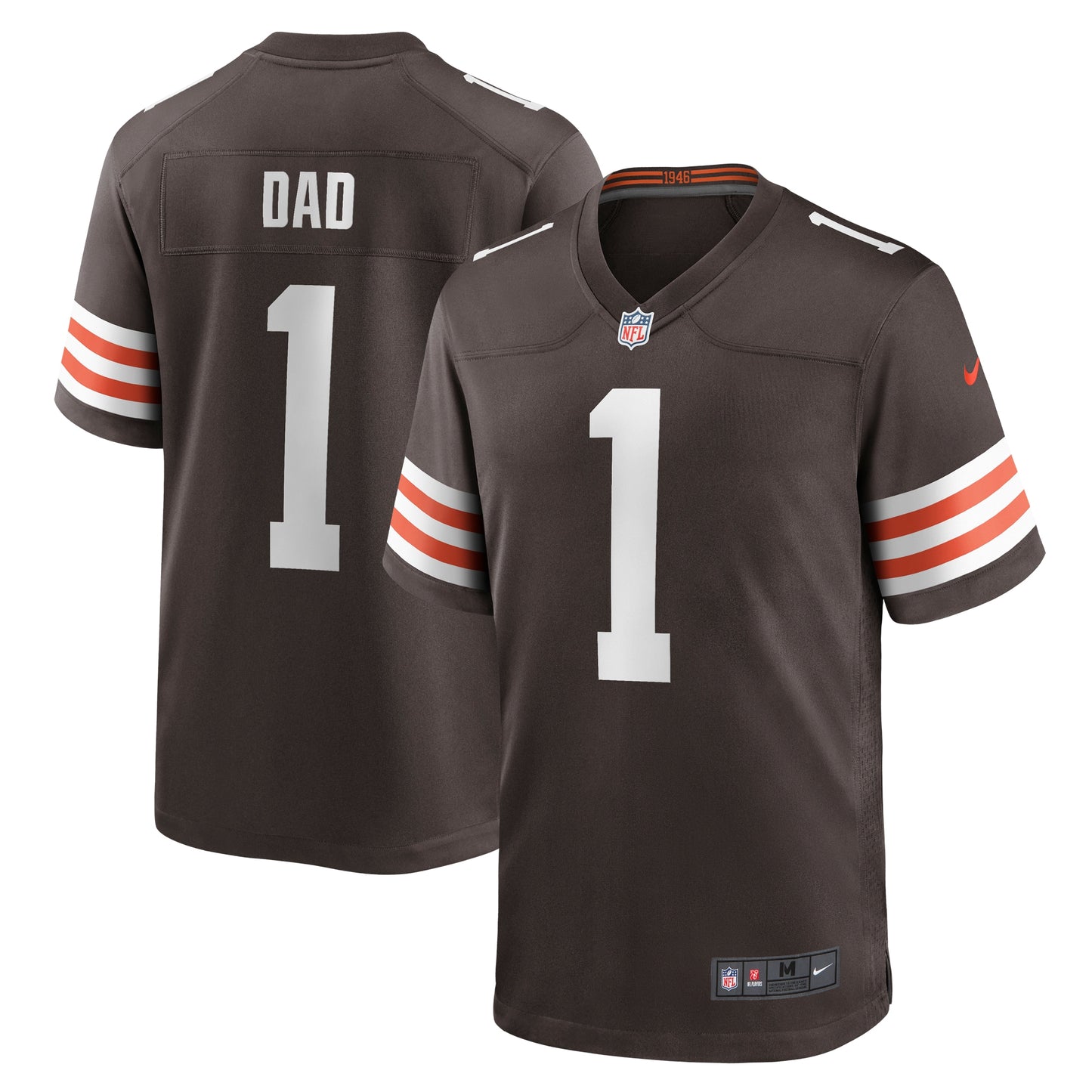 Number 1 Dad Cleveland Browns Nike Game Jersey - Brown