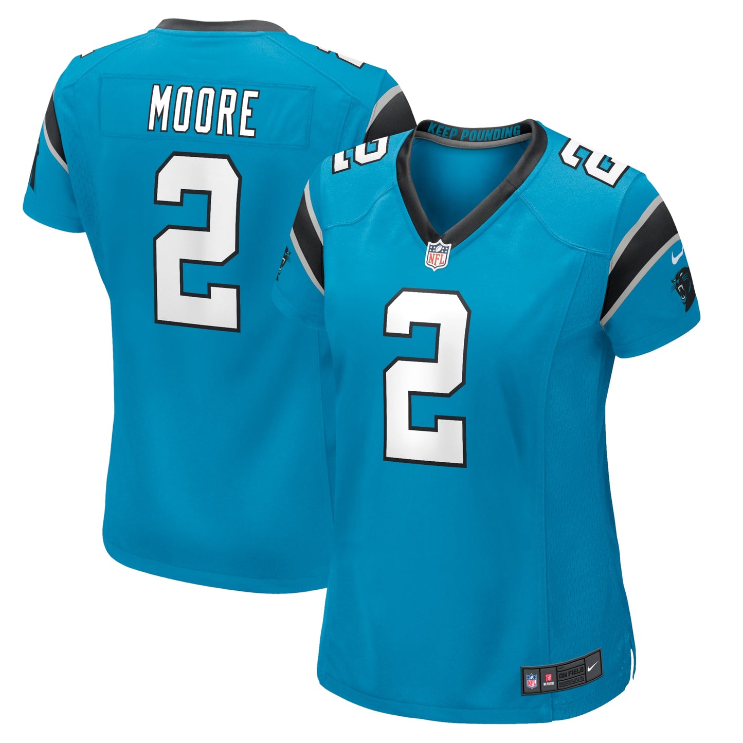 D.J. Moore Carolina Panthers Nike Women's Game Jersey - Blue