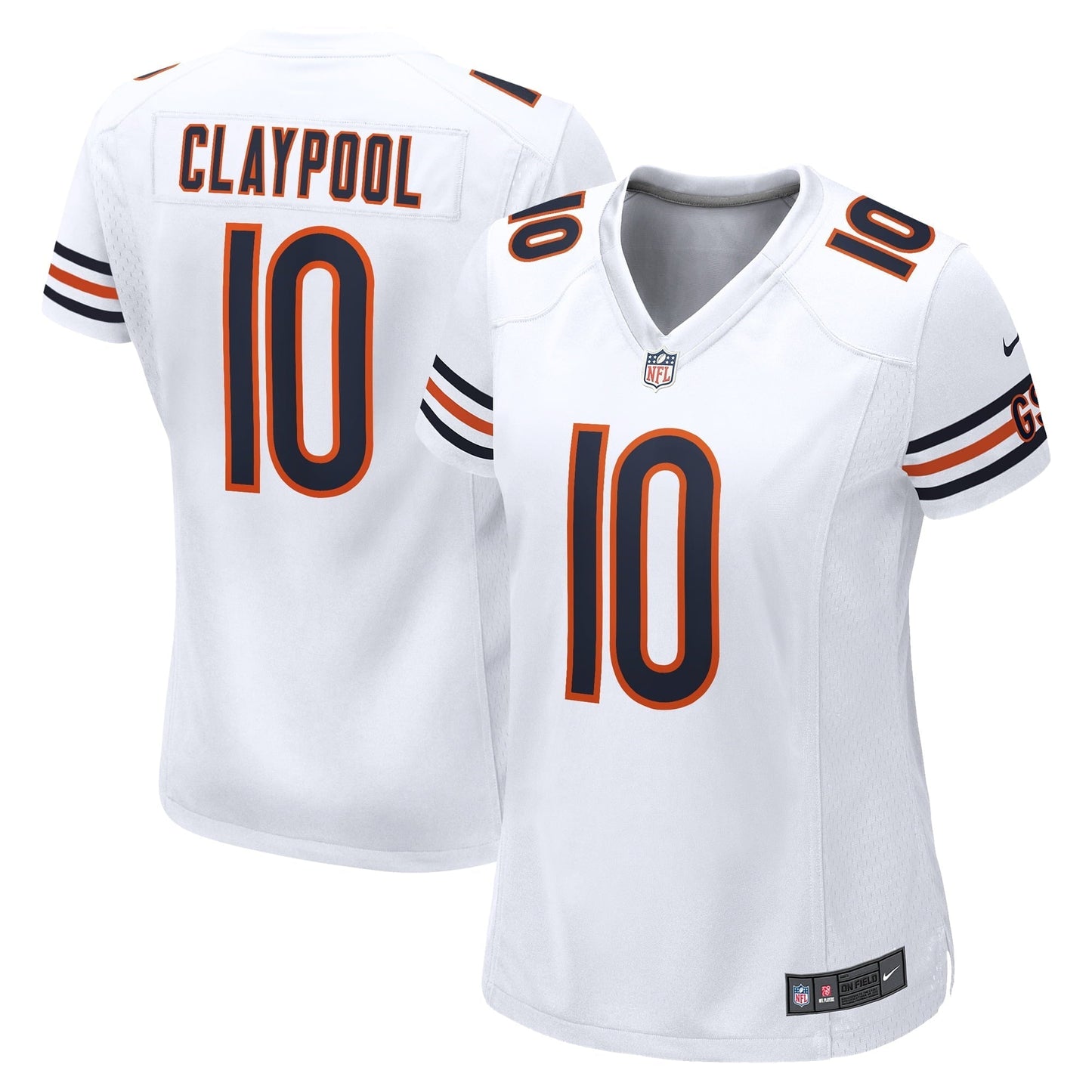 Women's Nike Chase Claypool White Chicago Bears Game Player Jersey